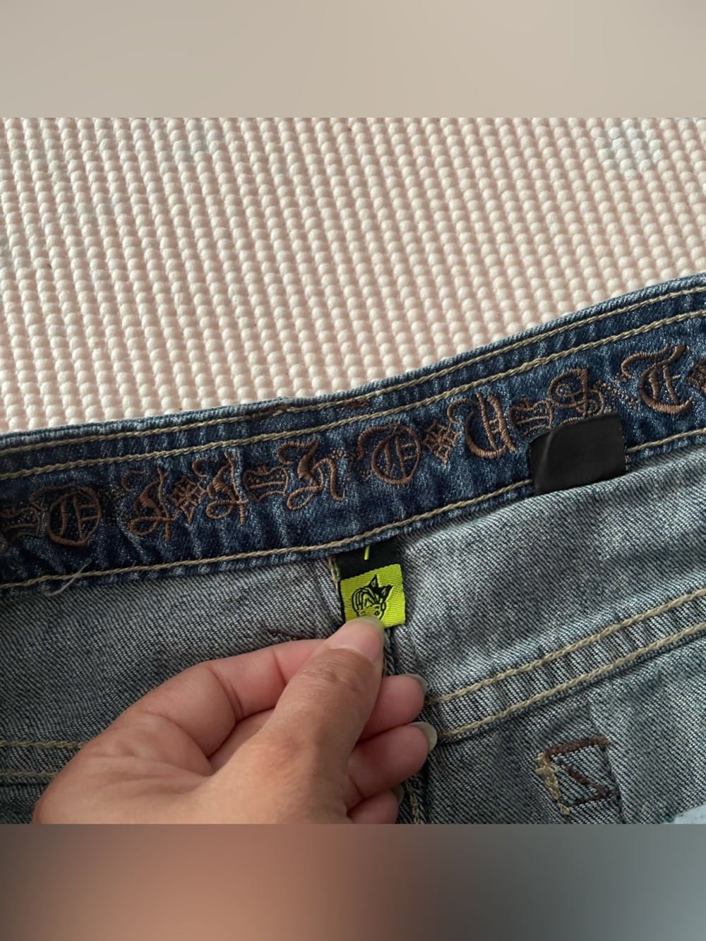 Dollhouse distressed denim mini skirt size 7 - Picture 5 of 7